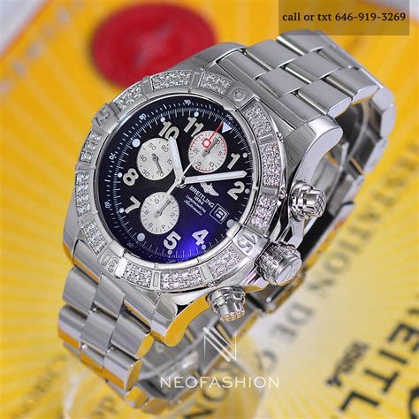 breitling super avenger diamond bezel replica|breitling watch is it a scam.